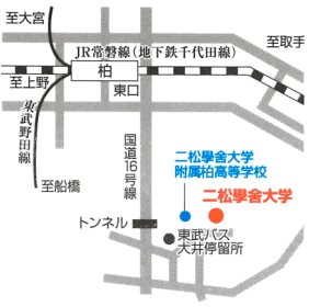 柏駅からの地図