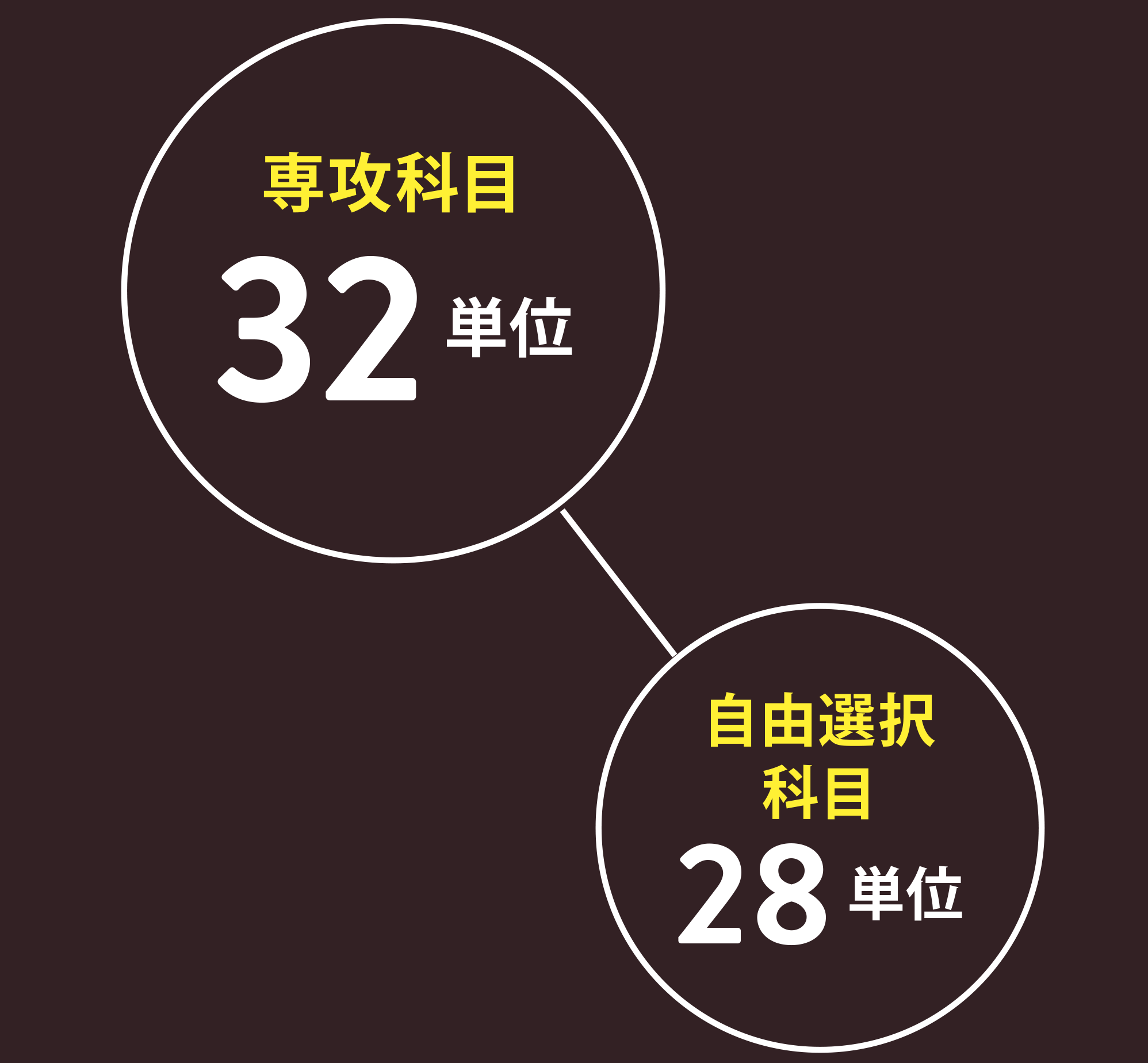 二松学舎大学の文学部カリキュラム：専攻科目32単位／自由選択科目28単位