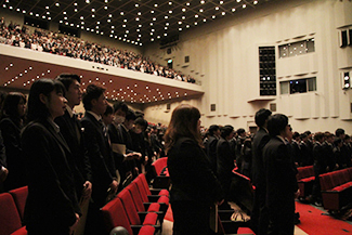 入学式会場の様子