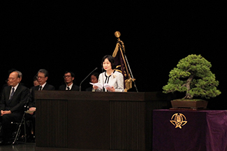 菅原淳子学長　式辞