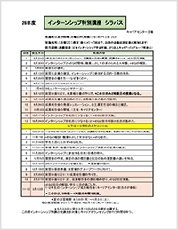 平成27年度インターンシップ特別講座